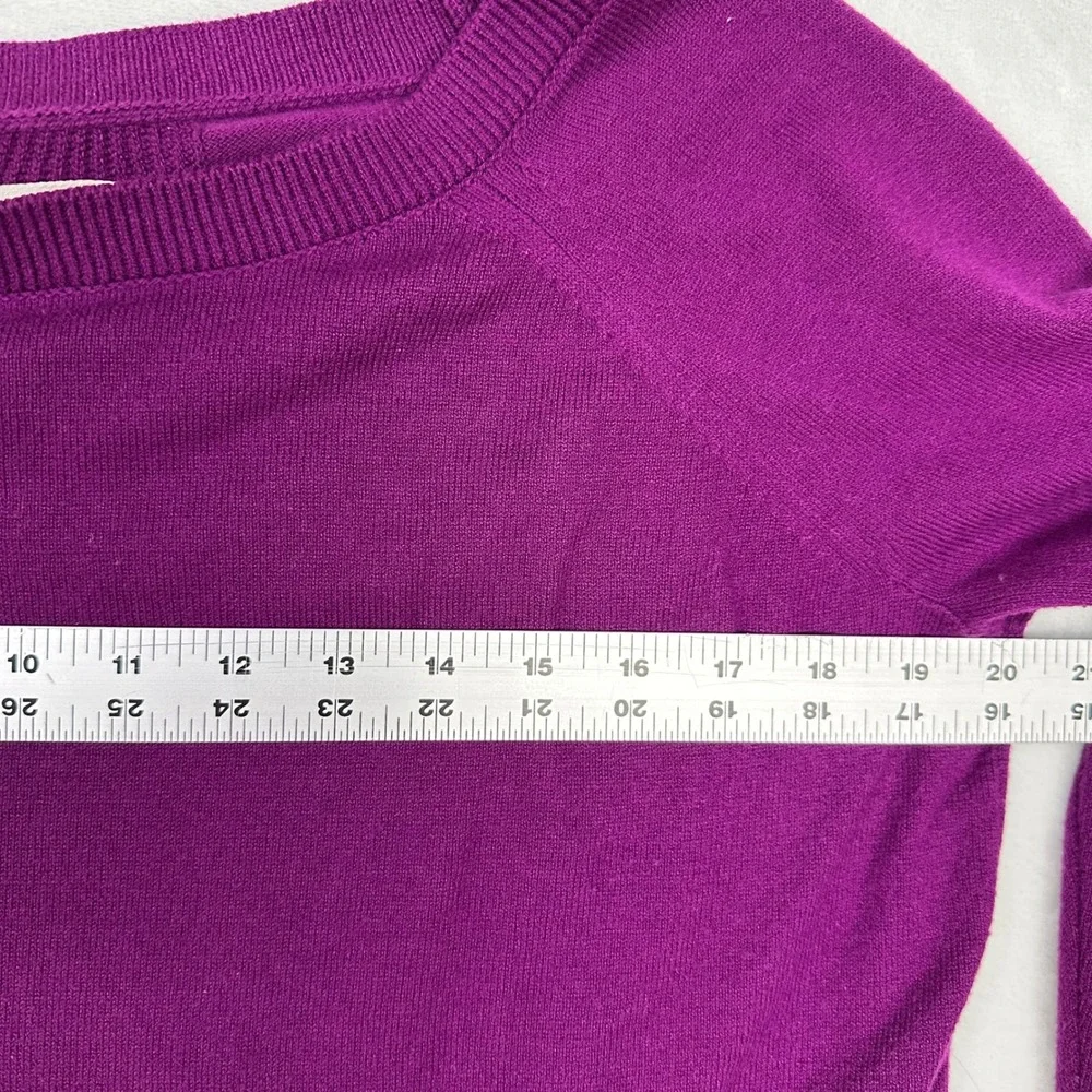 Lou & Grey Purple Long Sleeve Crew Neck‎ Sweater Sz XS Bohemian Artsy Colorful